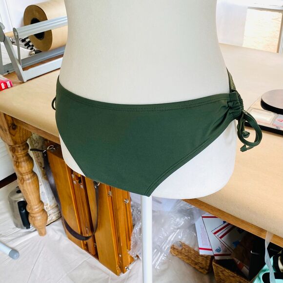 Kona Sol Bikini Bottom w/ Keyhole side ties, Palm Green, Size: XL - Picture 3 of 9